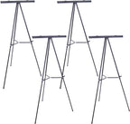 U.S. Art Supply 66" High Boardroom Black Aluminum Flip Chart Easel &