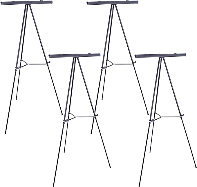 U.S. Art Supply 66" High Boardroom Black Aluminum Flip Chart Easel & by USArtSupply