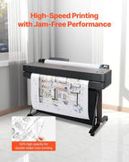 VEVOR Wide Format Paper, 24 in x 150 ft Plotter Roll, 2 Rolls CAD Bond Rolls - Image 4