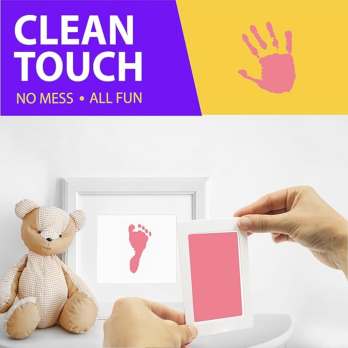 Large Clean Touch Ink Pad for Baby Handprints and Footprints – Inkless Infant - Image 3