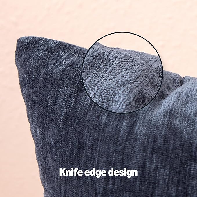 Amazon Basics Chenille Throw Pillow Covers, Home Decor Lumbar Cushion Cover - Image 4