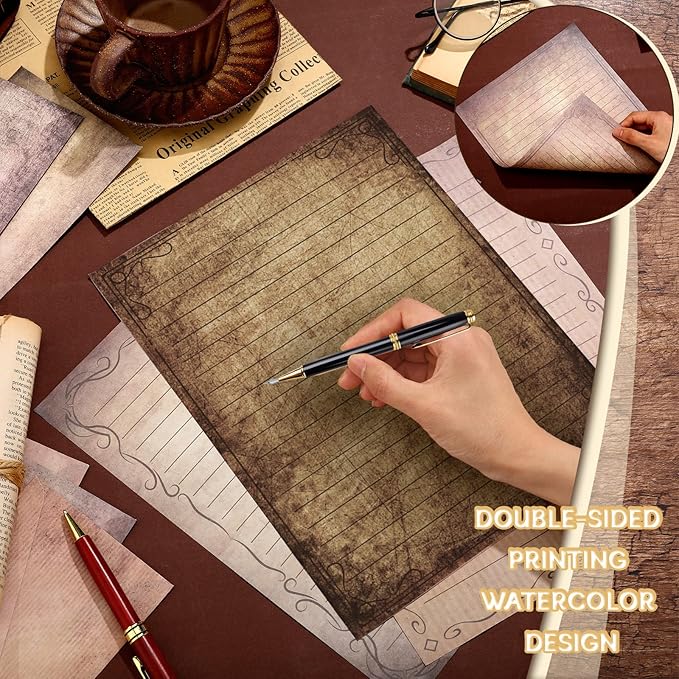 TaoBary 160 Pcs Stationery Paper Set 50 Double Sided Stationery Papers - Image 3