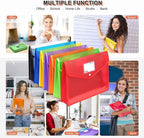 Plastic File Folders, Waterproof Transparent Expandable File Organiser - Image 6