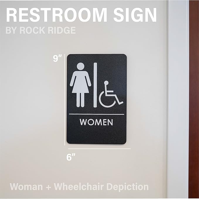 USA Made - Men's and Women's Restroom Signs ADA-Compliant Bathroom Door Signs - Image 9