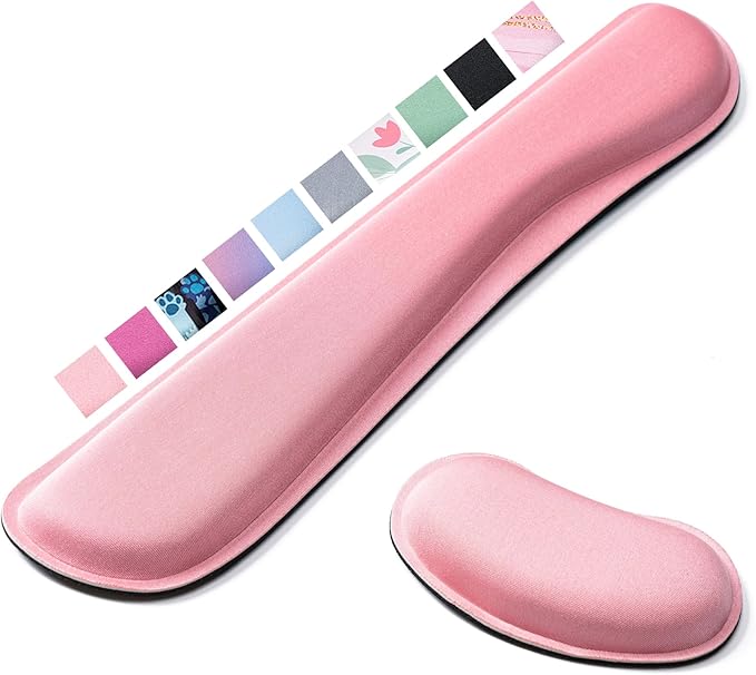 Hoewina Keyboard Wrist Rest, Ergonomic Wrist Rest, Superfine Fabric and Gel by Hoewina