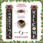 Double-sided Merry Christmas Wooden Sign Stand - Image 5