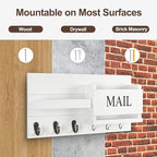 Lwenki Mail Organizer for Wall Mount – Key Holder - Image 7