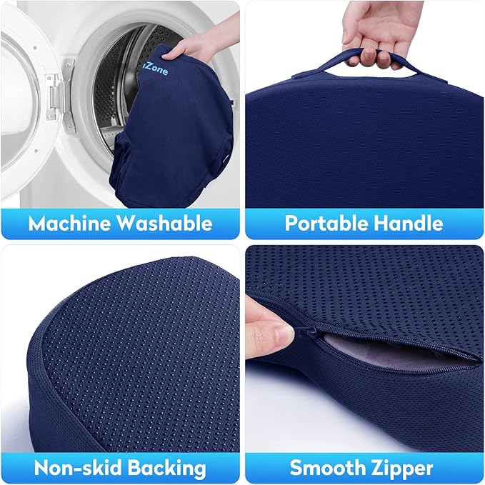 CushZone Seat Cushion, Office Chair Cushions, Car Seat Cushion, Non-Slip - Image 4