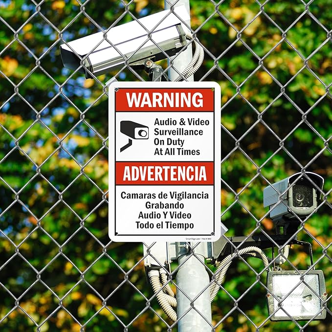 SmartSign 2-Pack 'Warning Audio And Video Surveillance On Duty At All Times' - Image 3