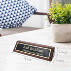 Business Wood Name Plate for Desk | Custom Desk Name Plate Personalized Gift - Image 2