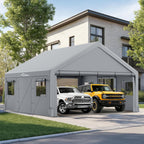 acepic upgraded 20x20 heavy duty carport, drive through shown in use