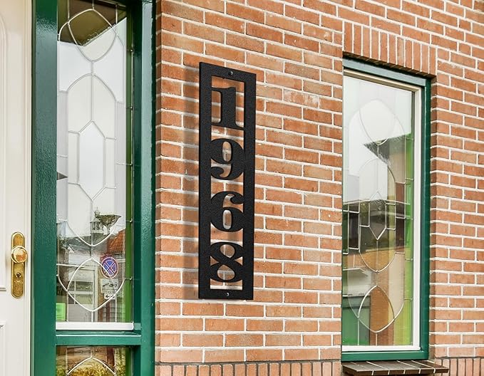 Vertical Metal House Numbers for Outside Modern Address Numbers for House - Image 5