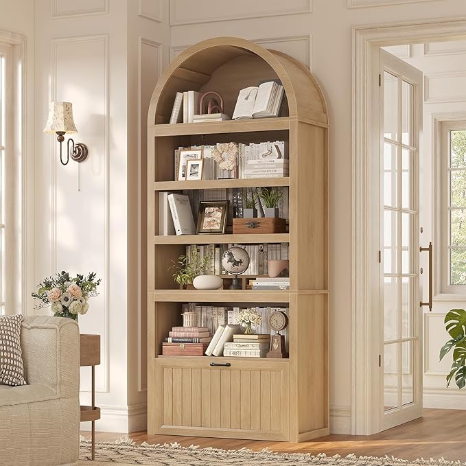 81" Tall Arched Cabinets, Bookcase by UPOSOJAWishesYouaNiceDay