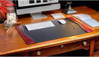 Dacasso Burgundy Leather 25.5" x 17.25" Side Rails Desk Pad - Image 2