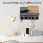 Lwenki Key Holder for Wall, Decorative Key and Mail Holder - Image 5