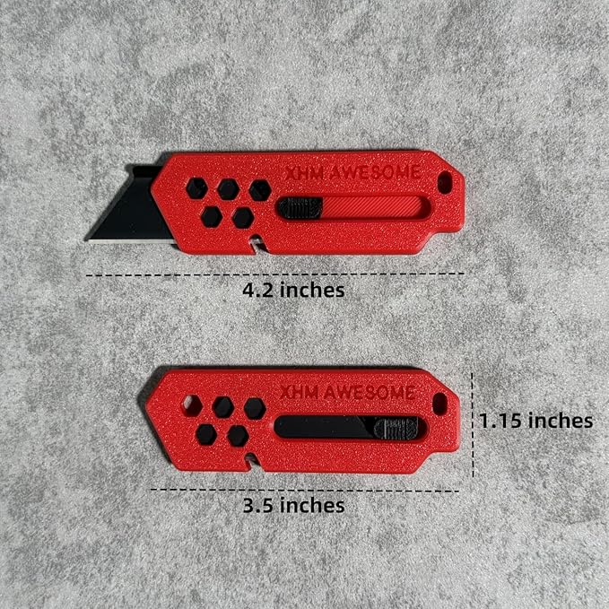 XHM Awesome Small Box Cutter Retractable Blade Ultility Knife, - Image 4