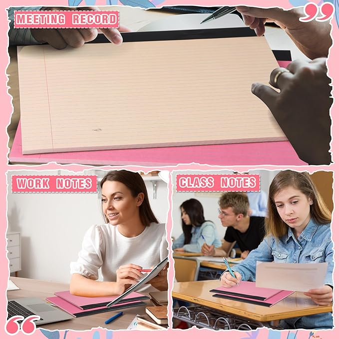 Lincia 6 Pcs 11" x 9.5" Legal Pads College Ruled Notepad Landscape Notebook - Image 6