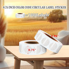 PARLAIM 3/4 Inch Roll Color Coding Labels, 1000 per Roll Round Permanent - Image 2