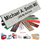 Door Name Plate Personalized for Office Stone Granite Plastic Name Plate Black by LHS+My+Business