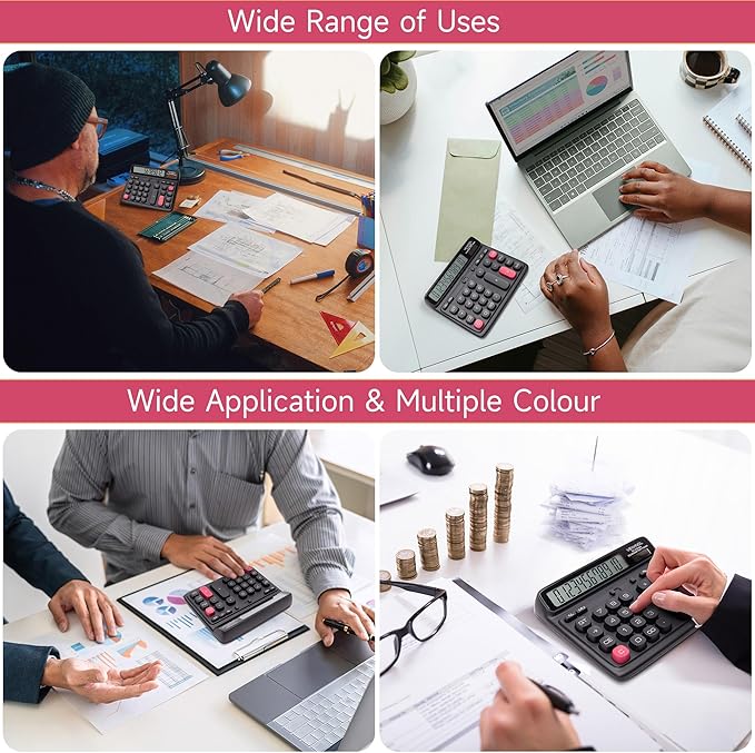 VEWINGL Desktop Calculator, 12-Digit Large LCD Display, Big Computer-Style Keys - Image 6