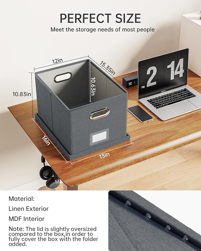 4 Pack File Storage Organizer, Document Organizer, Portable File Box - Image 3