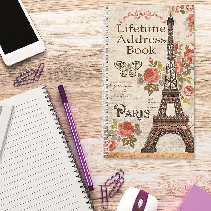 Current Parisian Postcard Address Book-94 Pages; Small 5" x 8-1/2" Size - Image 5