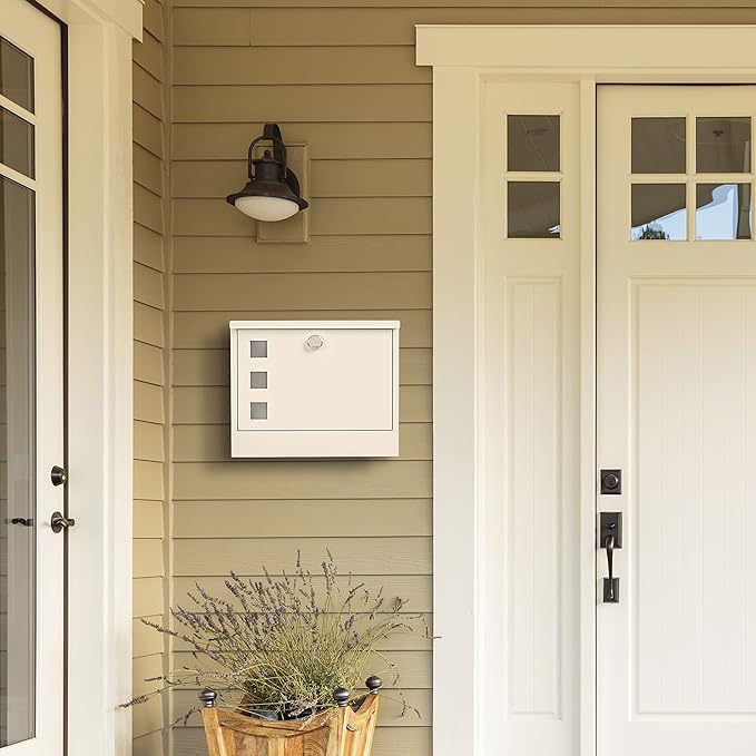 LAND·VOI Locking Mailbox Wall Mounted, Metal Postbox - Image 8