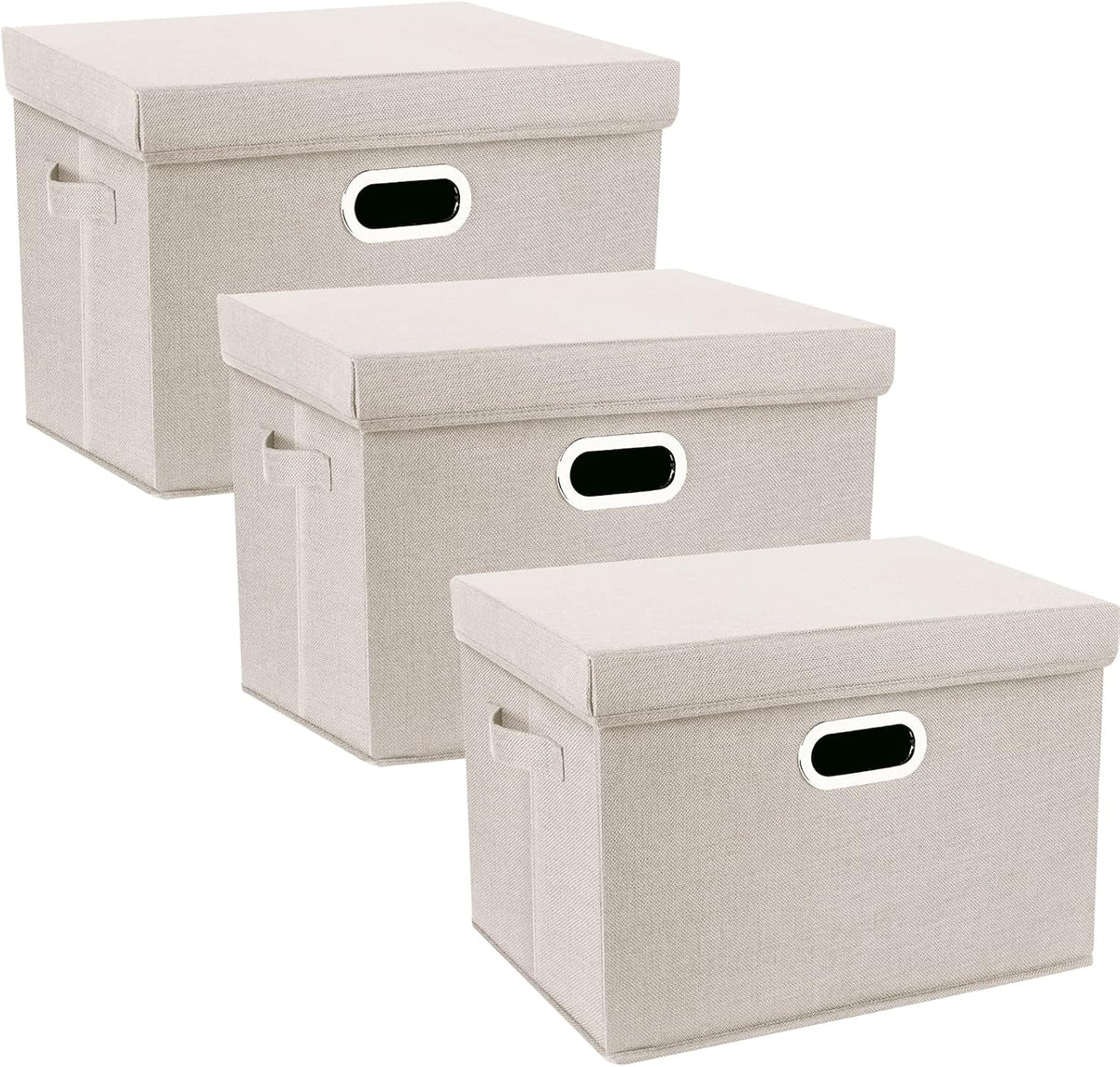 TYEERS Large Storage Bins with Lids, Collapsible, Fabric Storage Boxes
