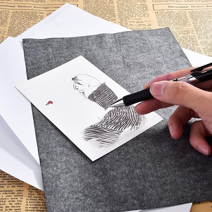 Hotop 100 Sheets Carbon Transfer Paper, Canvas and Other Art Surfaces - Image 2
