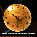 Tinload 4.5" Antique Retro Analog Alarm Clock, Small Silent Bedside Desk Clock - Image 6