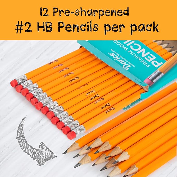 Darice Wood-Cased Pencils, 12 x 24 Pack - Image 5
