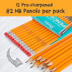Darice Wood-Cased Pencils, 12 x 24 Pack - Image 5