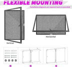Outdoor Enclosed Bulletin Board, Wall-Mounted Black Aluminum Framed Display Case - Image 4