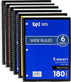 EPI Spiral Notebook | 5 Subject by EPI