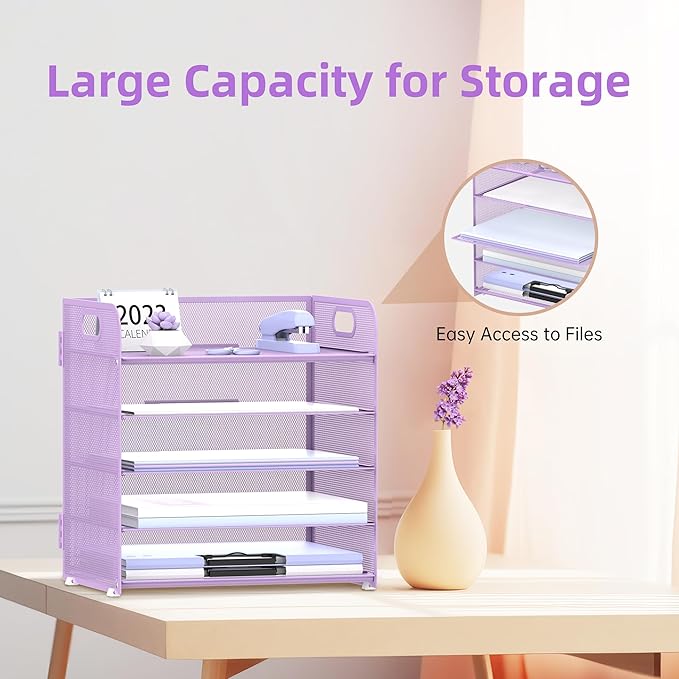 Supeasy 5 Trays Paper Organizer Letter Tray - Image 4