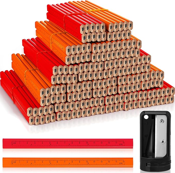 Honoson 200 Pcs Flat Construction Pencils by Honoson