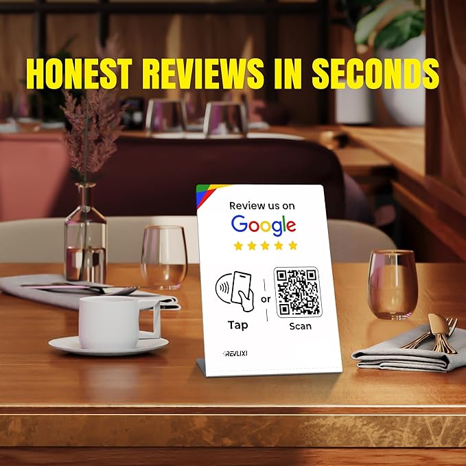 REVLIXI Google Review Stand- Boost Reviews w/Reusable Google Review Tap Card - Image 2