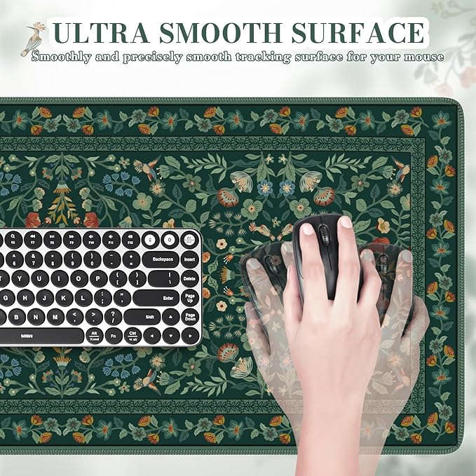 iCasso Desk Mat for Keyboard and Mouse, Large Mouse Pad, Desk Pad Mat, - Image 3