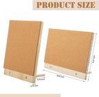 Fiwochic 2 Pcs Desktop Cork Board 9.8'' x 8.3'' Wood Frame Bulletin Board - Image 2