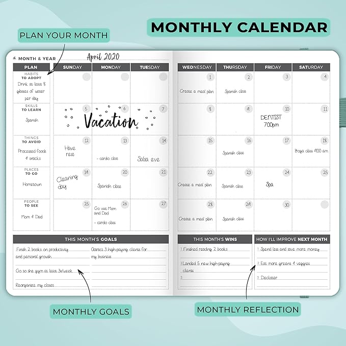Clever Fox Planner – Undated Weekly & Monthly Planner - Image 4