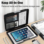Sooez Toughest Clipboard with Storage, Clip Boards 8.5x11 with Pen Pouch | Rubber Corner, Heavy Duty, Extra Nylon Pouch, High Capacity, Organization Box Case for Contractor Trucker Driver, Letter Size