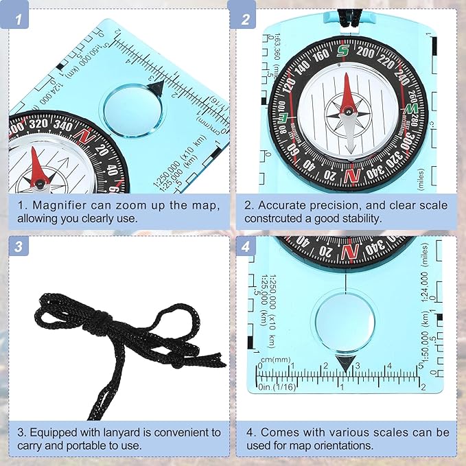 PATIKIL Orienteering Compass, Navigation Backpacking Compasses - Image 4