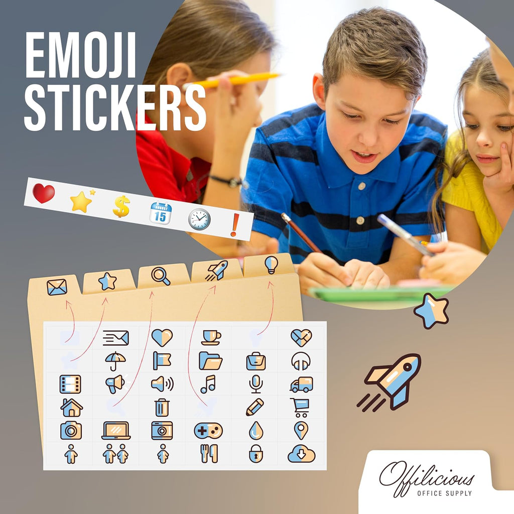 4x6 Index Card Dividers with Tabs, Recipe Card Box Organizer Dividers 4 x 6 | 25 Heavyweight 4x6 Dividers With Tabs and 108 Alphabet & Monthly Stickers for Photo Box, Recipe Box & Index Card Storage