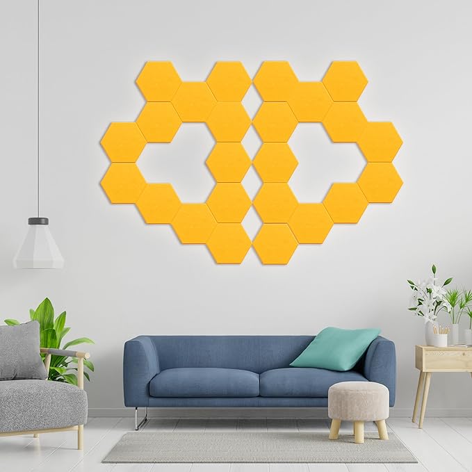 Hexagonal Acoustic Panels-12 Pack High-Density Sound Absorbing Panels - Image 5