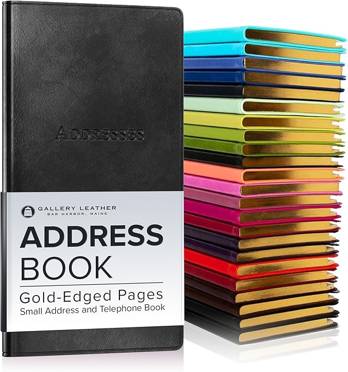 Gallery Leather Small Address Book by GalleryLeather