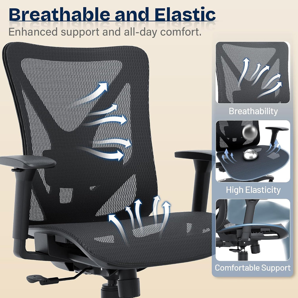 ergonomic office chair, mesh computer desk chairs with on a desk or shelf
