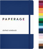 PAPERAGE Dotted Journal Notebook, 160 Pages, Medium 5.6 in x 8 in by PAPERAGE