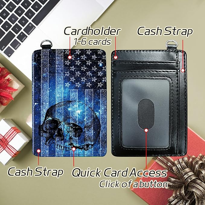 BWEGRHE Small Travel Wallets, RFID Blocking PU Leather Credit Card Holder - Image 5