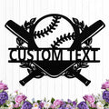 Personalized Baseball Metal Sign Custom Name Sign Baseball Player Gift Boys by HengMeiZiK