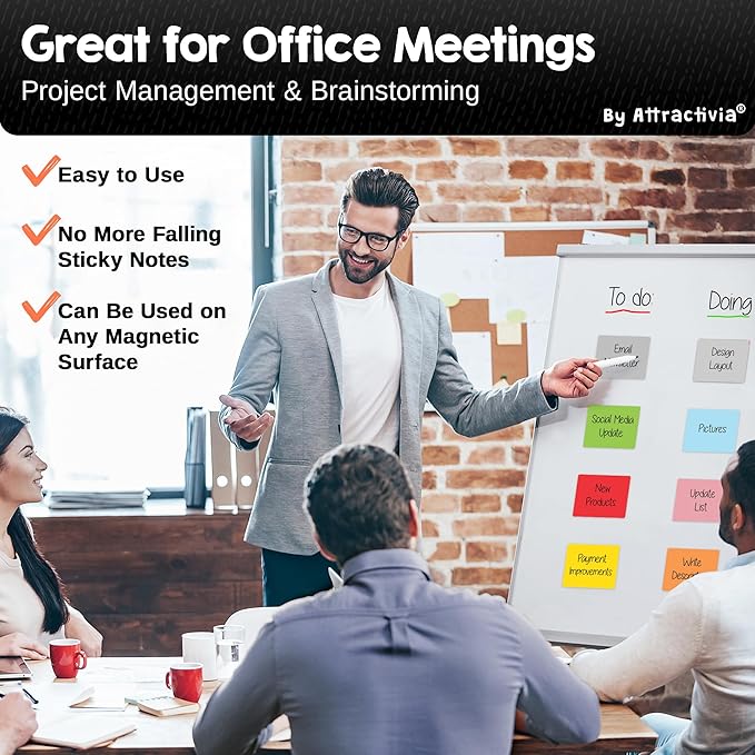 Attractivia Dry Erase Magnetic Labels 3.7 x 2.8 in, Solid Colors, Medium Dry - Image 5
